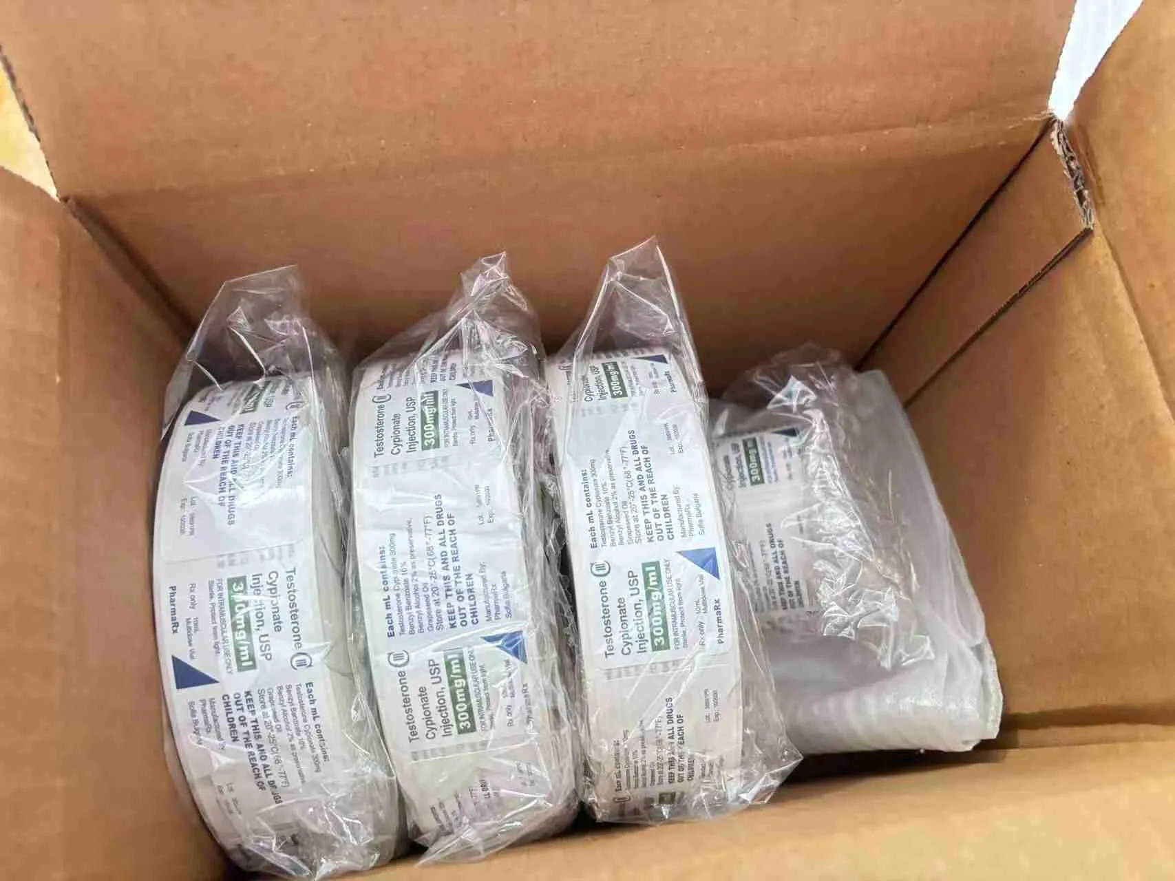 Medicinska etiketter som ska skickas till USA