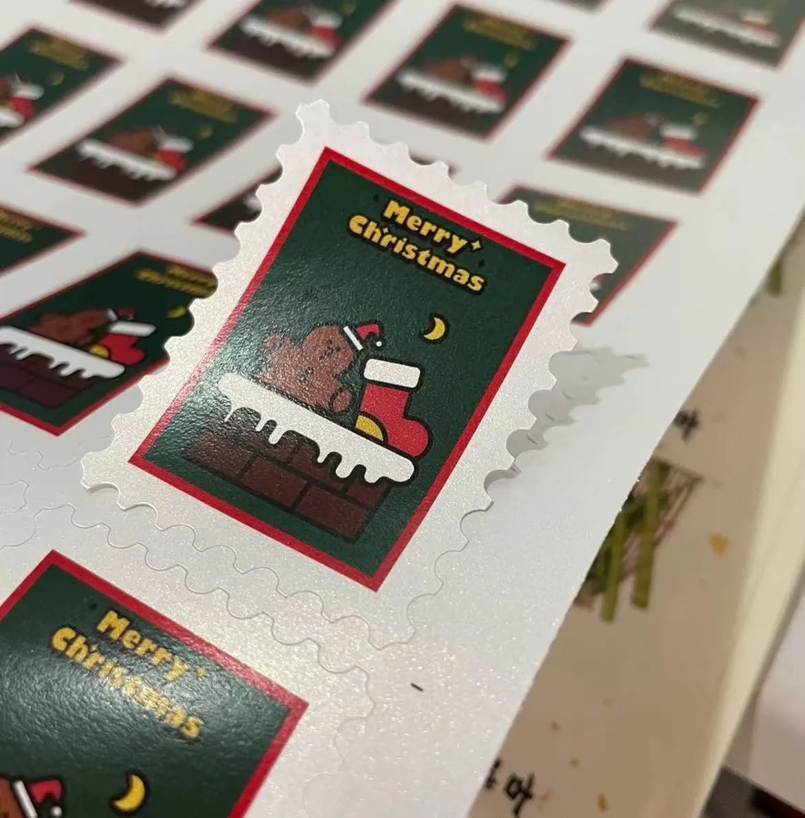 Julstämpel klistermärken