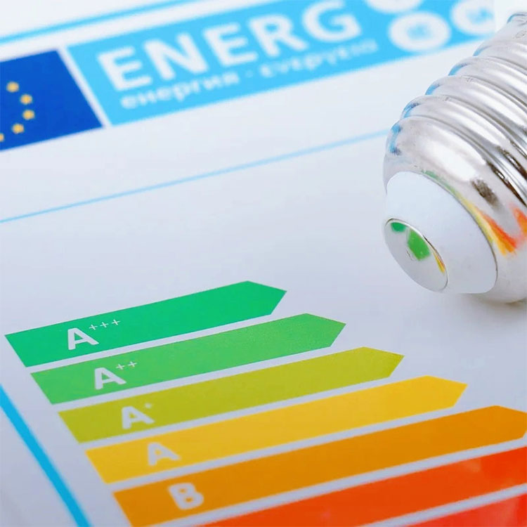 Energieffektivitetsetikett för tvättmaskin